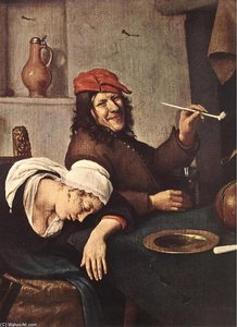 The Drinker (detail) — Jan Havickszoon Steen