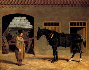 A Cart Horse And Driver Outside A Stable — John Frederick Herring Kıdemli