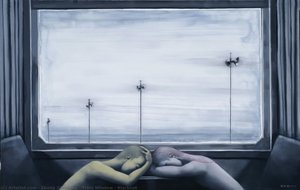 Train Window - Blackout — Zhang Xiaogang