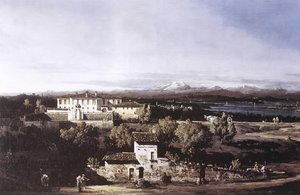 View Of The Villa Cagnola At Gazzada Near Varese — Bernardo Bellotto