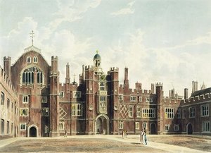 View Of The Quadrangle At Hampton Court Palace — William Westall