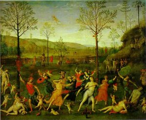 The Combat Of Love And Chastity — Vannucci Pietro (le Perugin)