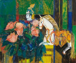 White Horse (roses And Thai Puppets) — Janet Melrose