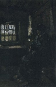 Donna Campagnola Che Rimenta Calzini — Vincent Willem Van Gogh