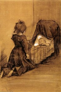 Oyuncak Arabayla Yatırılmış Kız — Vincent Van Gogh