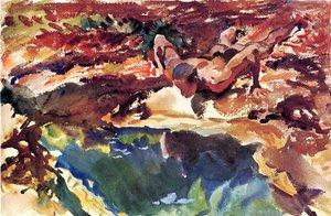 Figura E Piscina — John Singer Sargent
