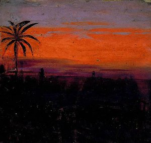 The Sky Simulated By Red Flamingoes, Study For Book Concealing Coloration In The Animal Kingdom), (painting) — Abbott Handerson Thayer