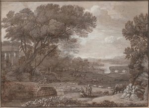 Paesaggio Con Il Resto Della Fuga In Egitto, 1660 — Claude Lorrain (claude Gellée)