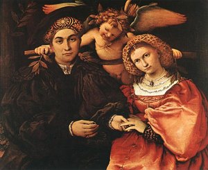 Messer Marsilio And His Wife — Lorenzo Lotto