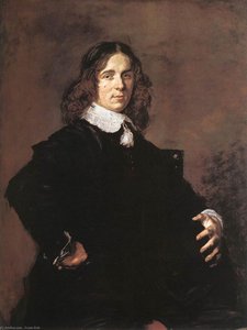 Portrait Of A Seated Man Holding A Hat — Frans Hals I