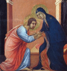 La Llegada De Los Apóstoles A La Virgen — Duccio Di Buoninsegna