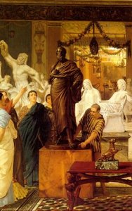Una Galleria Di Sculture A Roma All'epoca Di Agrippa — Lourens Alma Tadema