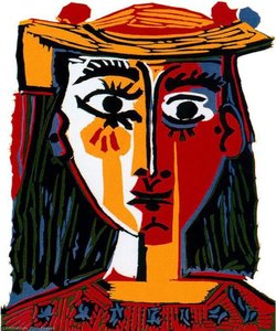Büste Einer Frau Mit Hut — Pablo Picasso
