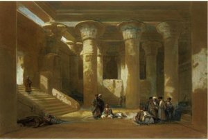 The Grand Portico Of The Temple At Esneh, Egypt — David Roberts