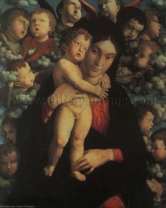 Madonna And Child With Cherubs — Andrea Mantegna