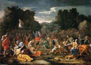 A Zsidók A Pusztában A Mannát Gyűjtik — Poussin