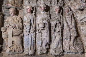 Arma Christi, Central Arch, Portico Of Glory — Master Mateo