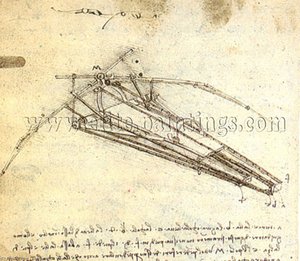 Een Ontwerp Van Leonardo Da Vinci Voor Een Ornithopter — Leonardo Da Vinci