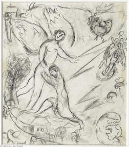 Jacob Wrestling With The Angel — Marc Chagall