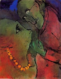Frog-green Couple — Emile Nolde