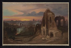 View Of Rome With Ruined Church — Franz Ludwig Catel
