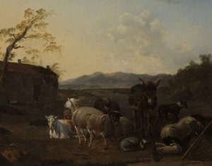 Landscape With Sleeping Herdsmen — Karel Dujardin