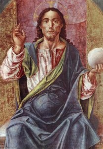 Christ Enthroned (detail) — Bartolomeo Vivarini