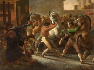 Horse Races In Rome — Théodore Géricault