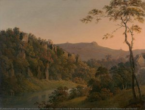 Matlock Dale, Con Vista Hacia El Escarpado De Black Rock (también Conocido Como Vista De La Casa Del Bote Cerca De Matlock) — Joseph Wright De Derby