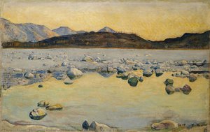 Sulla Riva Della Maggia In Serata — Ferdinand Hodler