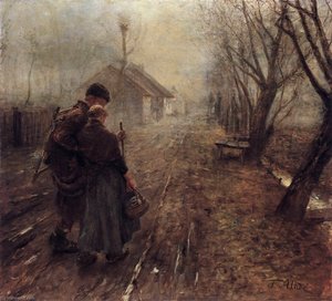 Walking To Bethlehem — Fritz Von Uhde