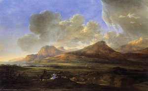 Mountainous Landscape With Traveling Herdsmen — Jan Asselijn