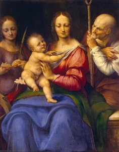 Heilige Familie Mit Der Heiligen Katharina — Cesare Da Sesto