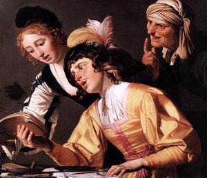 The Concert (detail) — Gerard Van Honthorst