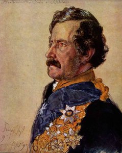 Deutsch Staatsminister Freiherr Von Schleinitz (porträtstudie Zum Krönungsbild) — Adolph Von Menzel