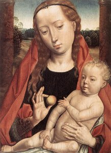 Jungfrau Mit Dem Kind, Das Nach Seinem Zeh Greift — Hans Memling