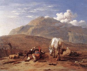 Italian Landscape With A Young Shepherd — Karel Dujardin