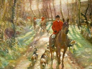 Lov V Ranním Světle — Alfred Munnings