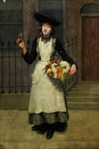 London Flower Girl — Albert Goodwin
