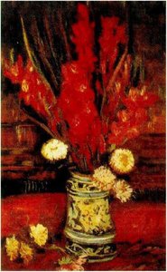 Vase Mit Roten Gladiolen — Vincent Willem Van Gogh