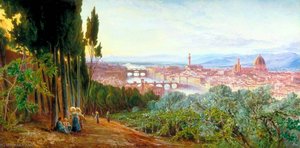 View Of Florence From Villa San Firenze — Edward Lear
