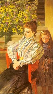 Portrait Of Julianow Nowak And Her Daughter — Jacek Malczewski