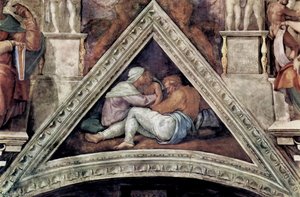 The Ancestors Of Christ; Josias, Jechonias And Salathiel — Michelangelo Buonarroti