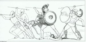 The Fight For The Body Of Patroclus — John Flaxman