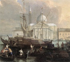 The Sea Custom House With San Giorgio Maggiore (detail) — Luca Carlevaris