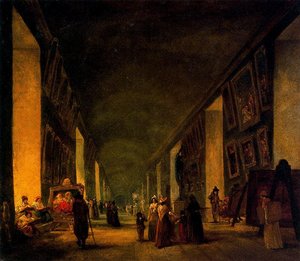 La Galería Grande Del Louvre — Hubert Robert