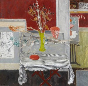 Natura Morta – Brocca Gialla E Panno A Righe — Sir William George Gillies