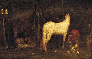 In The Stable, (painting) — Albert Pinkham Ryder