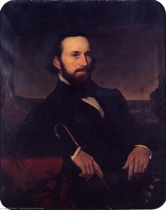 Portrait Of A Man Holding A Cane — Martin Johnson Heade