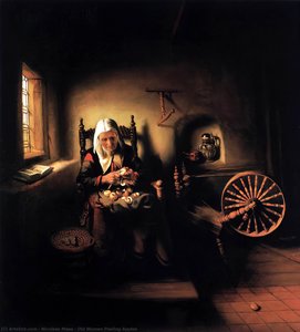 Old Woman Peeling Apples — Nicolaes Maes